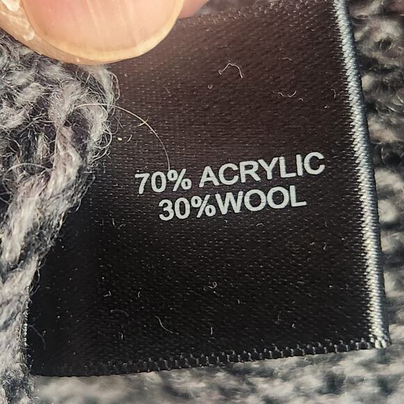 The Limited Vintage Gray Knit Cardigan Women’s SZ LG Chunky Knit Belted EUC - Picture 13 of 14